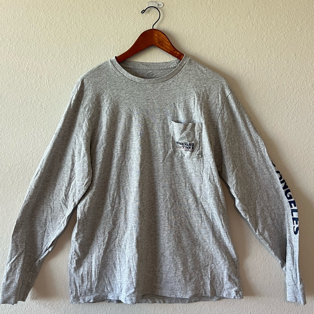 Vineyard Vines Gray Long Sleeve Men's Shirt (unisex)